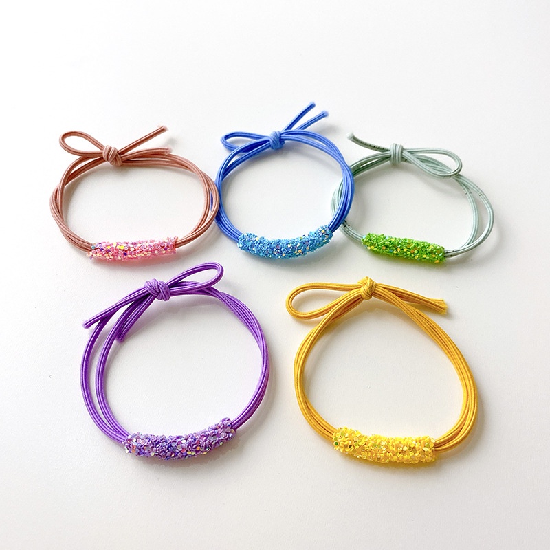 #Limited Deal# Simple Hair Accessories Fashion Rubber Flower Hair Rope for Women