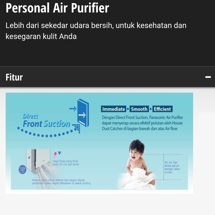 Air Purifier Panasonic FPXM35 / Air Purifier Panasonic Hepa Nanoe