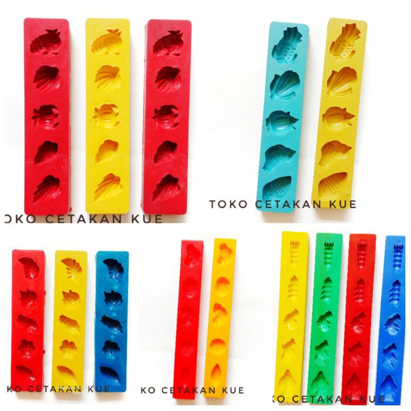 Cetakan Kue Satu Plastik Motif Campur ~ Putu Kacang