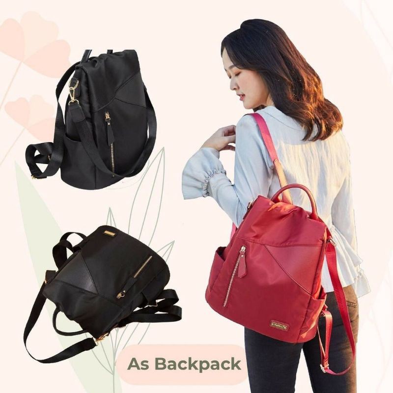 ZOE PLUS BAG JIMSHONEY TAS PUNGGUNG RANSEL TERBARU MURAH ANTI MALING RESLETING BELAKANG