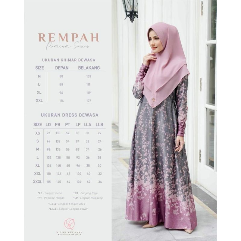 Rempah premium casual kajian daily dress by kiciks muslimah