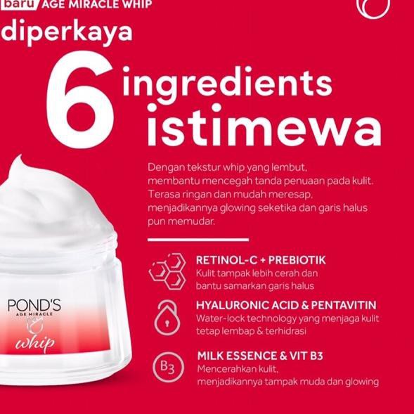 Best Terlaris SIM9T Ponds age miracle day night whip cream SPF 18 serum essence krim pagi malam faci