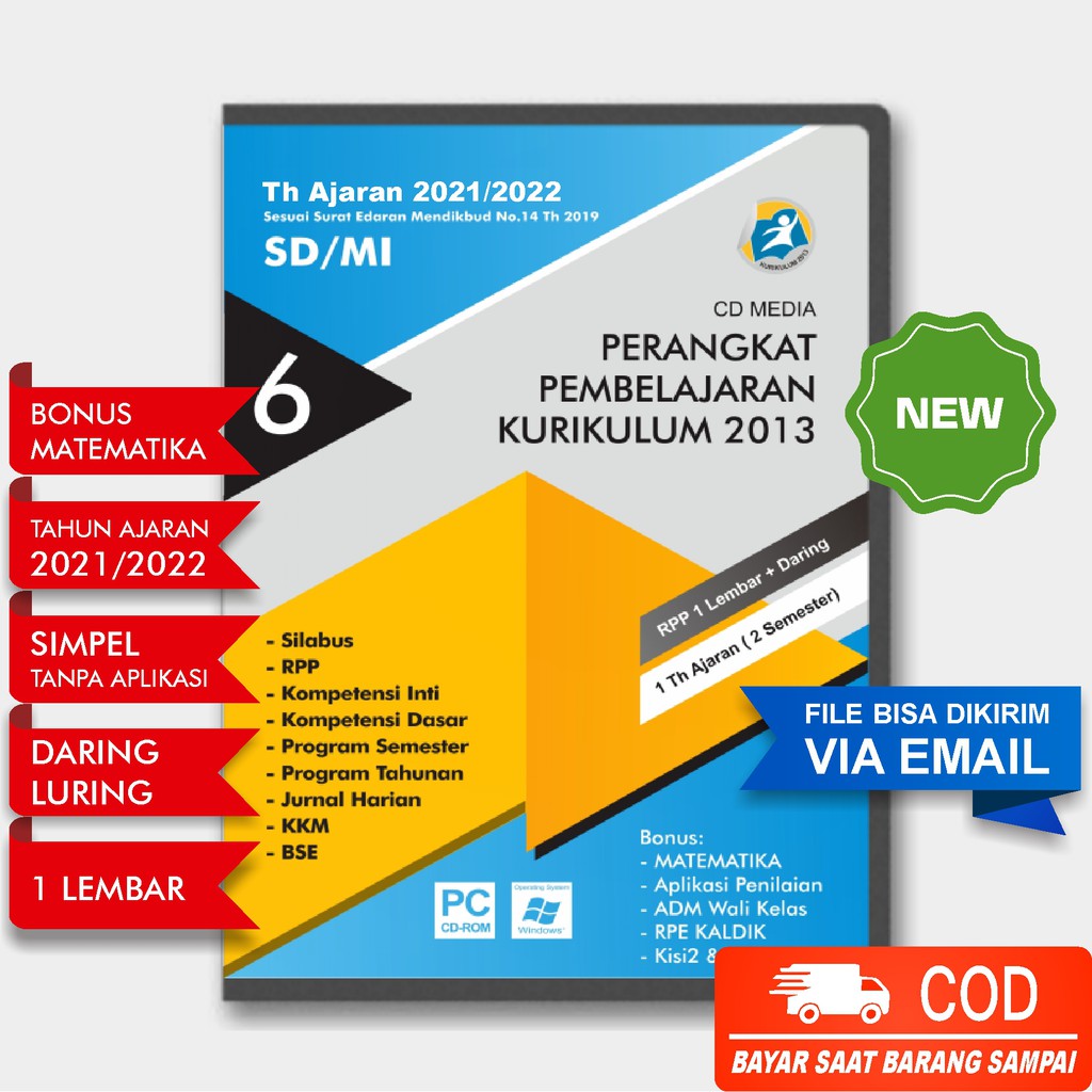 CD RPP SD/MI KELAS 6 DARING (PJJ) DAN LURING 1 LEMBAR K13 TH. 2023/2024