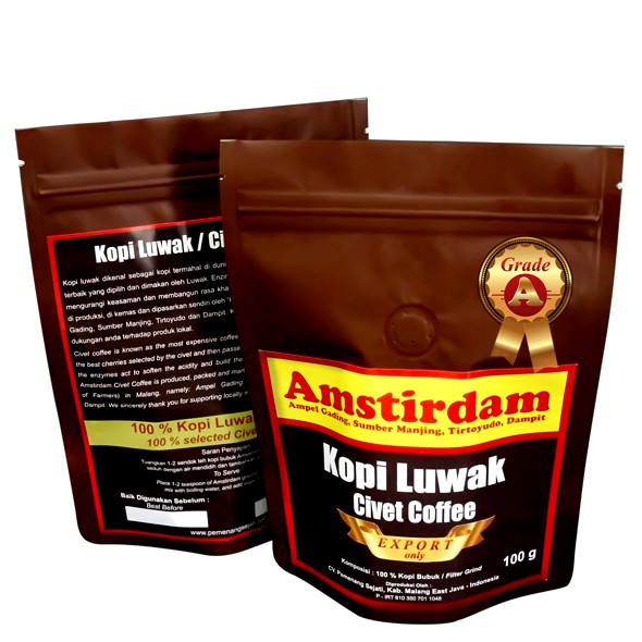 

Kopi Luwak Amstirdam Grade A 100gr - Amstirdam Coffee and Roastery