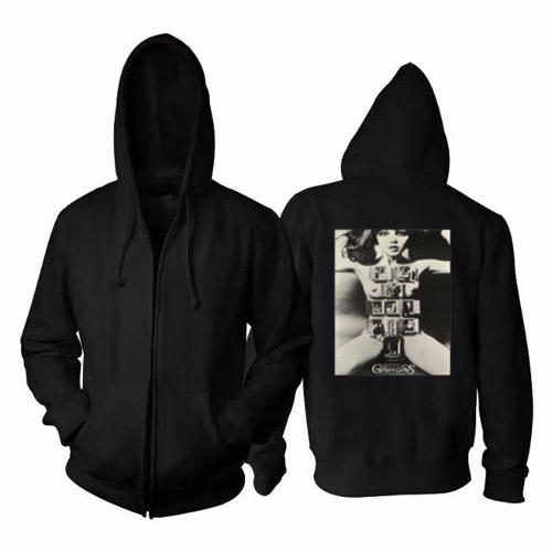Jaket Hoodie Andy Warhol Chelsea Girl Hoodie Zipper Dengan Ritsleting Casual Unisex Hoodie Bahan Kat
