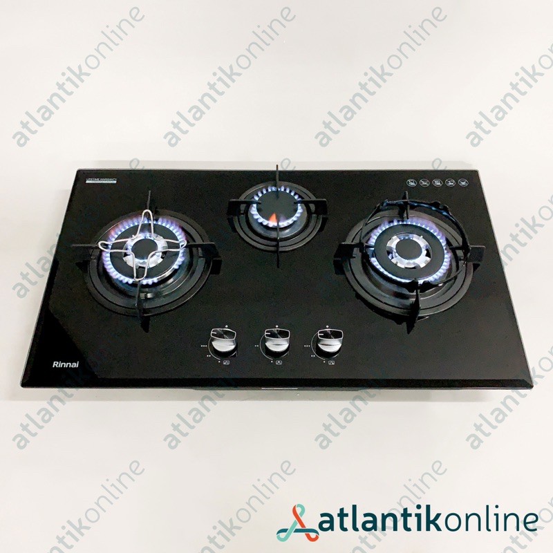 Kompor gas tanam built-in gas hob 3 tungku RINNAI RB-773RO G RB773ROG