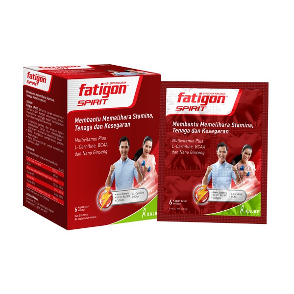 FATIGON SPIRIT STRIP 6 KAPLET - Suplemen Multivitamin Stamina Tubuh Tablet