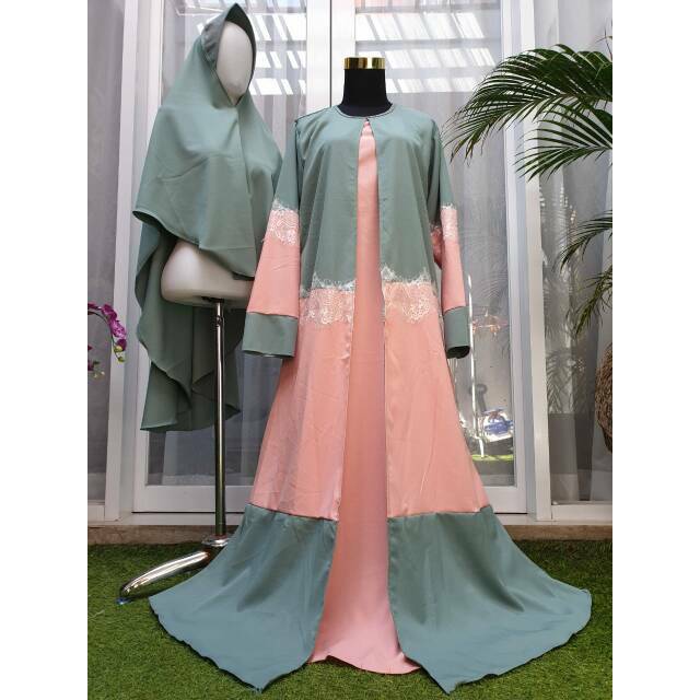 HQ Set Gamis moscrepe indy premium variasi renda gamis syari gamis premium gamis klok gamis pesta