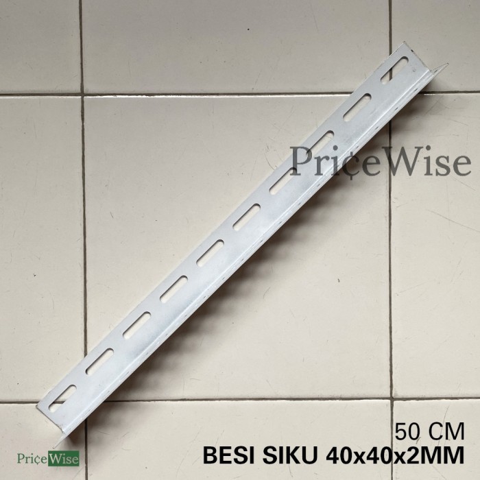 Besi Siku Lobang 4x4cm 50cm panjang / Rak Siku Lemari Siku Rak Besi - PRODUK CUSTOM