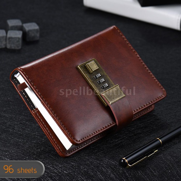 

[RESTOCK] Buku Jurnal / Agenda / Diary Vintage A7 dengan Kunci Password untuk