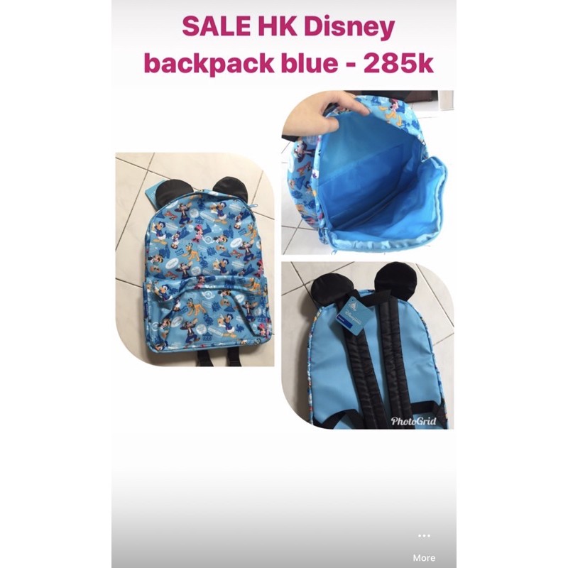 hongkong disneyland backpack blue