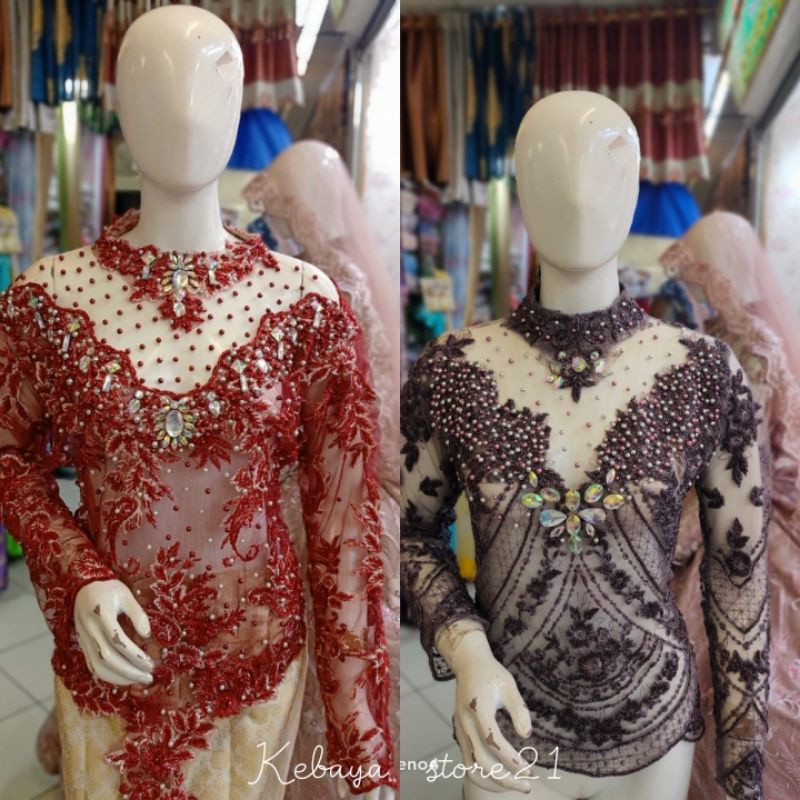 TERBARU ATASAN KEBAYA AKAD BUNGA 3D | ATASAN KEBAYA AKAD BRUKAT 3D/KEBAYA ATASAN PENGANTEN