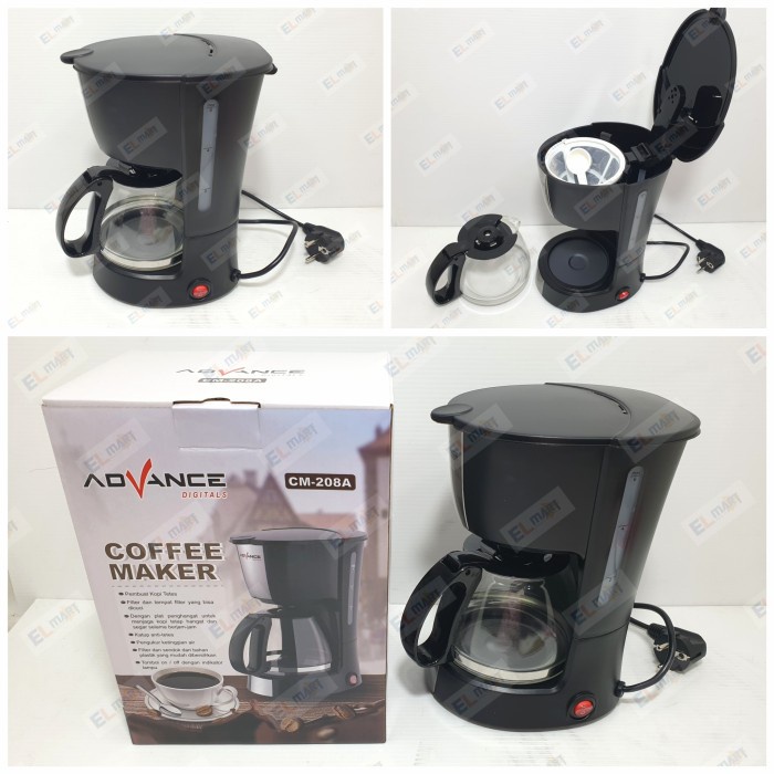 Coffee Maker Electric Advance Mesin Pembuat Kopi CM 208A 208 A 0,6L