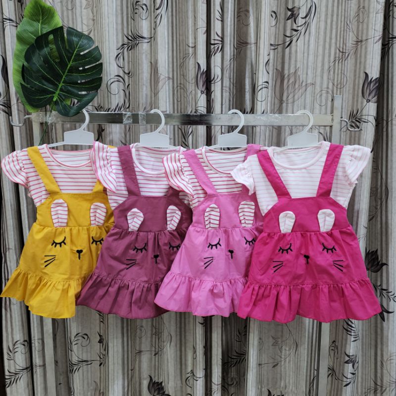 baju bayi perempuan set overall baby girl