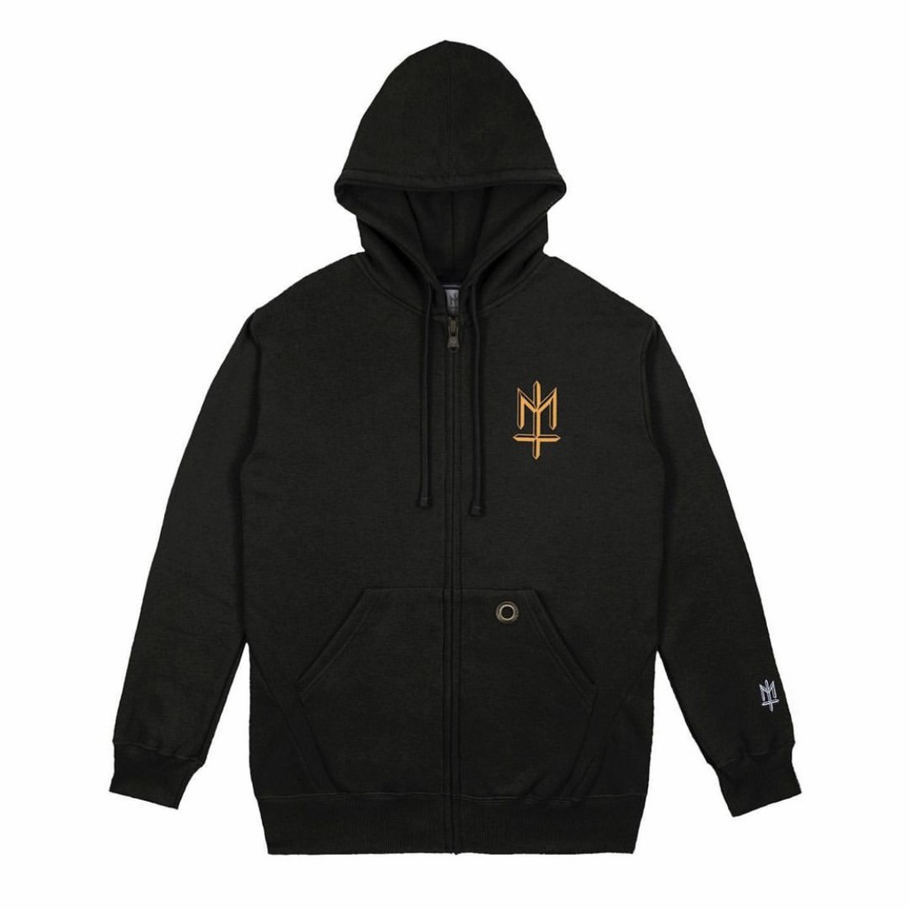 ZIP HOODIE MATERNAL WARNA HITAM