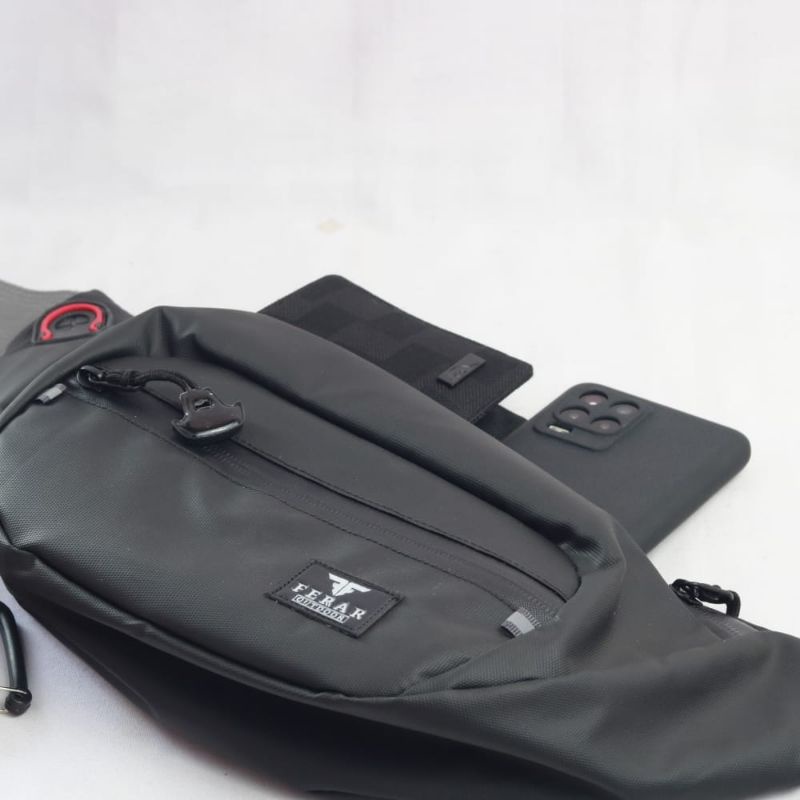 Tas waistbag water Tali copot bisa berputar Ferar outdoor resleting water