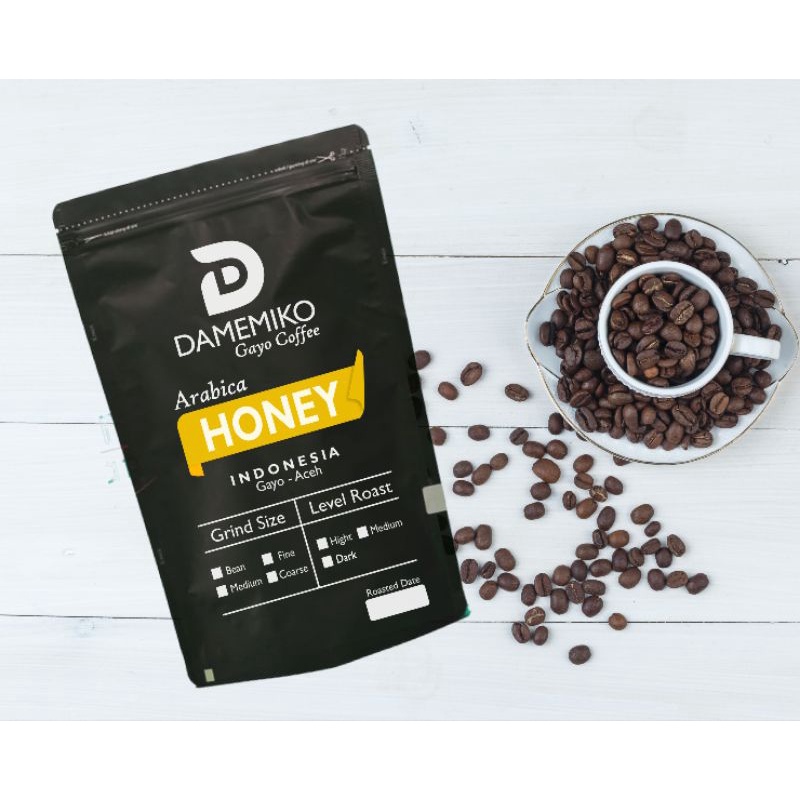 

Kopi Arabika Gayo Aceh Honey Process 500g - Biji/Bubuk - DAMEMIKO Coffee