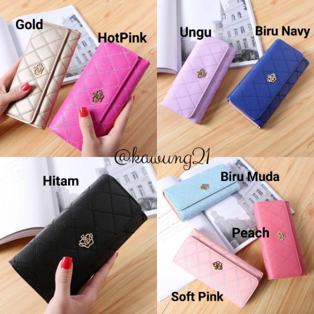DW09 Dompet Import Cewek Korea Style Cantik Keren Warna Warni Shabbychic