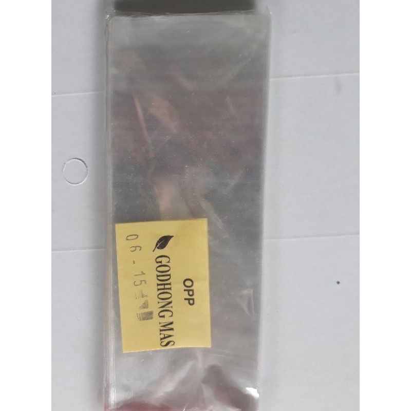 Plastik OPP Seal Ukuran 6 x15 100 Lembar / Plastik OPP Lem Ukuran 6 x15