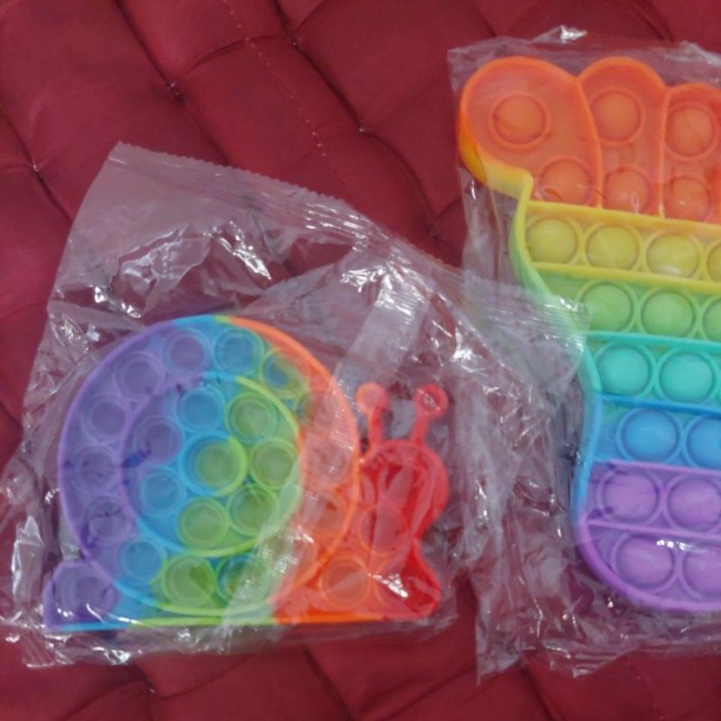 《READY STOCK 50+ JENIS》 Mainan Anak Pop it Fidget Unicorn Rainbow Versi 1-Snail Mini