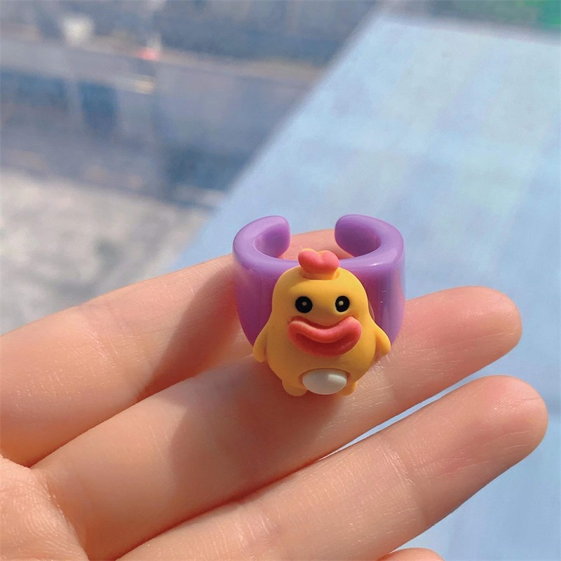 Cincin Model Terbuka Desain Kartun anime monster Untuk Musim Panas