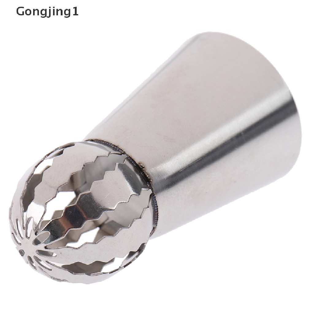 Gongjing1 8Pcs / Set Nozzle Stainless Steel Bentuk Bunga Rusia Untuk Dekorasi Kue