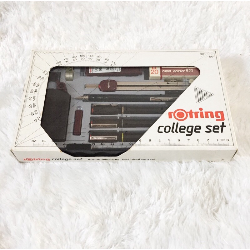 

Original German Rotring College Set Rapido Isograph Pensil Mekanik Jangkar ATK Set 0.1/0.2/0.5 Mechanical Pencil