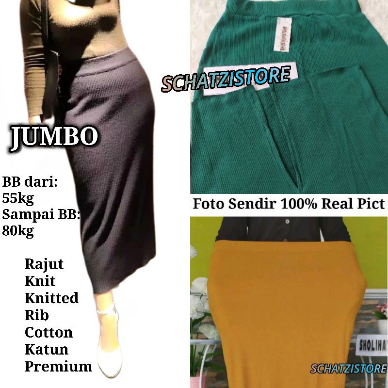 ROK SPAN RAJUT 7/8 JUMBO XXL / ROK SPAN KNITTED STANDAR JUMBO / ROK SPAN RAJUT PENDEK STANDAR JUMBO / ROK SPAN RIB RAJUT KNIT PENDEK / ROK SPAN RAJUT KNITTED / MAXI SKIRT JUMBO PENDEK DI ATAS MATA KAKI / SABBY SKIRT LOOK (PETITE SIZE TO PLUS SIZE)