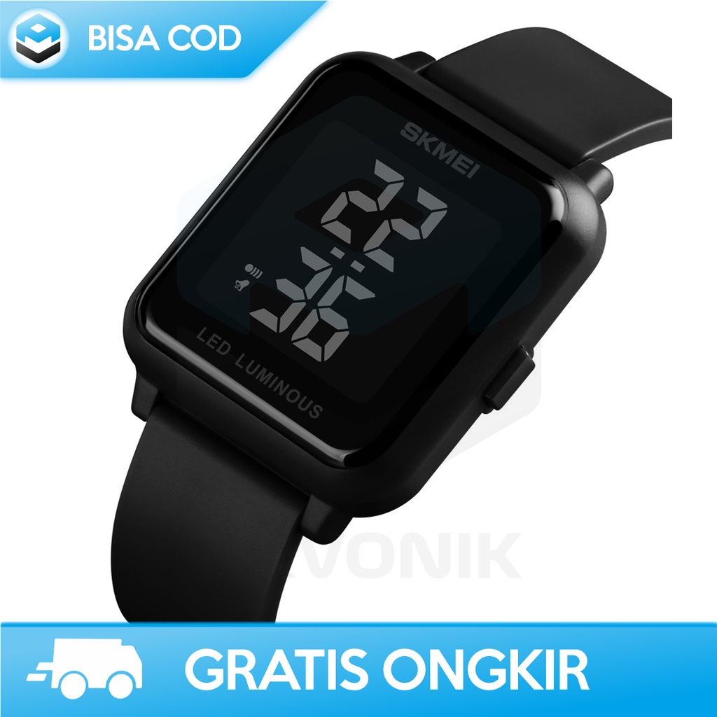 JAM TANGAN DIGITAL COWOK SKMEI 1566 KARET WATER RESISTANT BERGARANSI