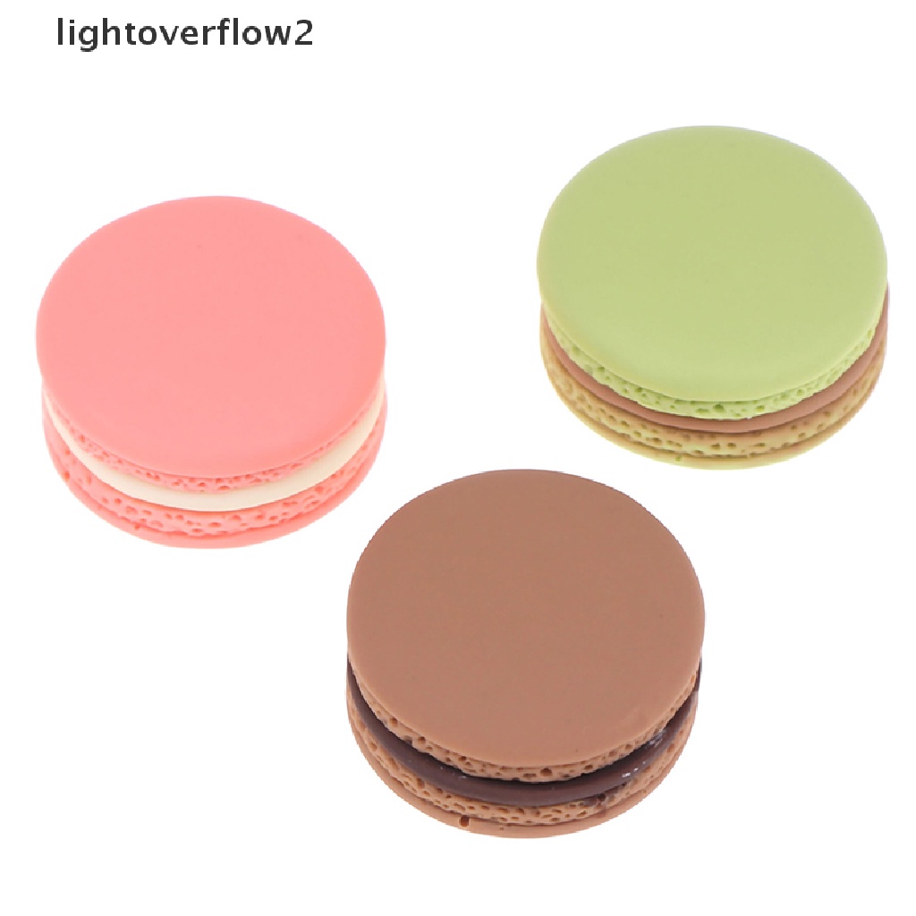 (lightoverflow2) 10pcs / Set Mainan Miniatur Macarons Gaya Perancis Untuk Aksesoris Rumah Boneka 1 / 12