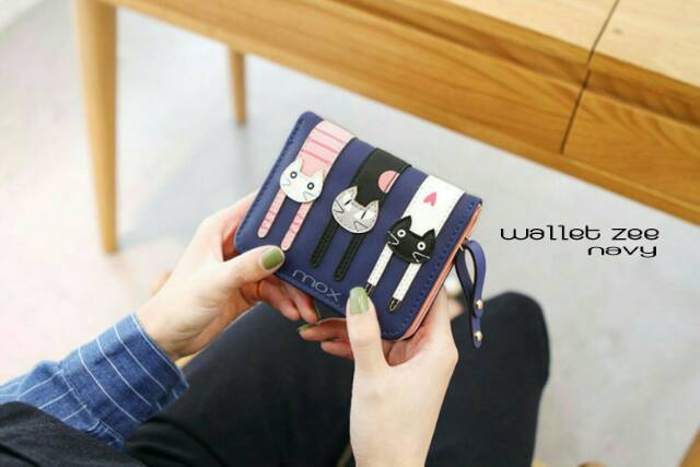 Dompet Wanita Lipat Mini Motif 3 KUCING SELONJORAN MINI YAA