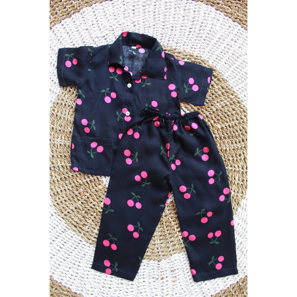 SET PAJAMAS RAYON TANGAN PENDEK ANAK TANGGUNG