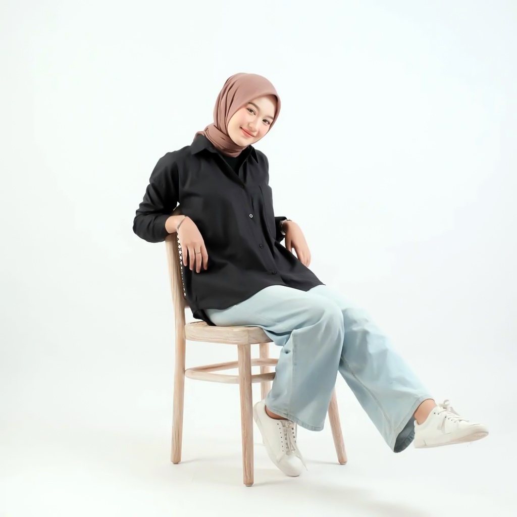 Kemeja Wanita Oversize Linen / Olivia Shirt / Kemeja Linen Wanita / Kemeja Oversize Wanita Kekinian Termurah / Kemeja Wanita Viral Terbaru / Kemeja Oversize OOTD HIJAB TERBARU