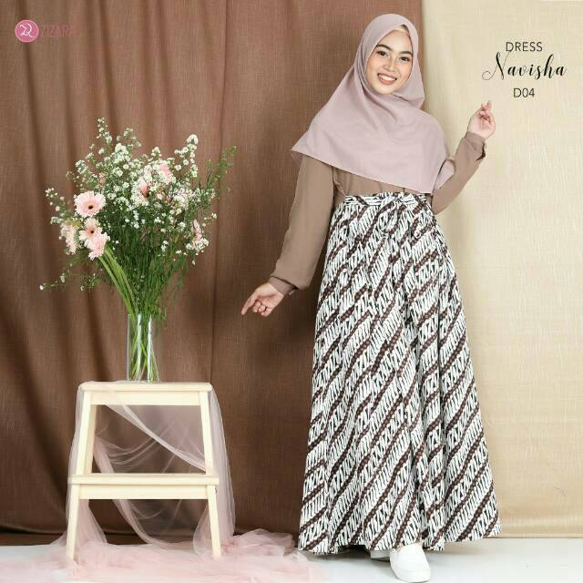 Size M Dress Navisha D Dress Zizara Dress Gamis Zizara Gamis Batik Navisha D04 Gamis Pesta Unik Shopee Indonesia