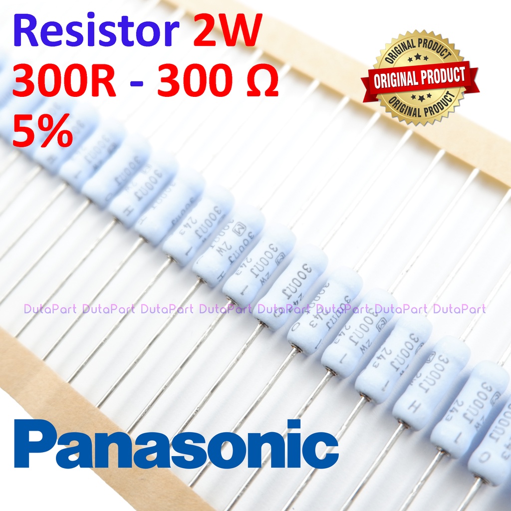 Resistor 300 Ohm 2 Watt 5% ORIGINAL PANASONIC 2W 300R HIGH QUALITY