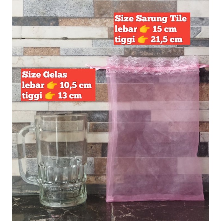 Sarung tile Gelas Mug Besar/ 15 x 21,5 cm