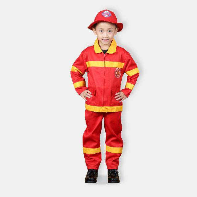 Baju Seragam Profesi Anak laki-laki Damkar Pemadam kebakaran
