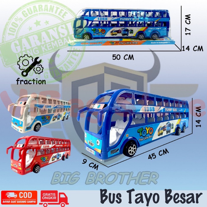 Bus Tayo Besar Mainan Bis Kendaraan Hey Tayo Mobil Mobilan 889-3