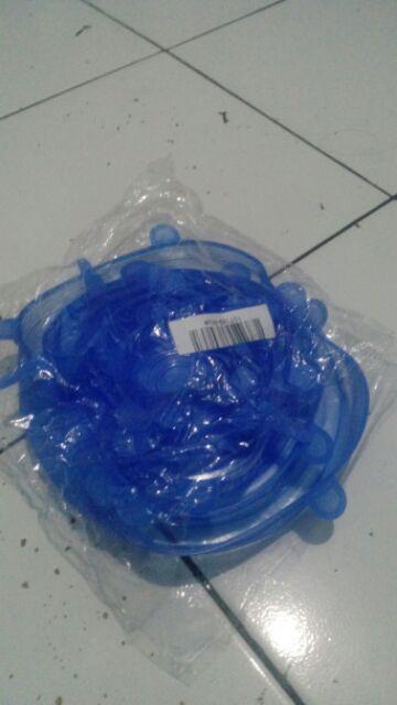 6pcs Penutup Mangkuk / Wadah Makanan Dengan Bahan Silikon Elastis Dapat Digunakan Kembali