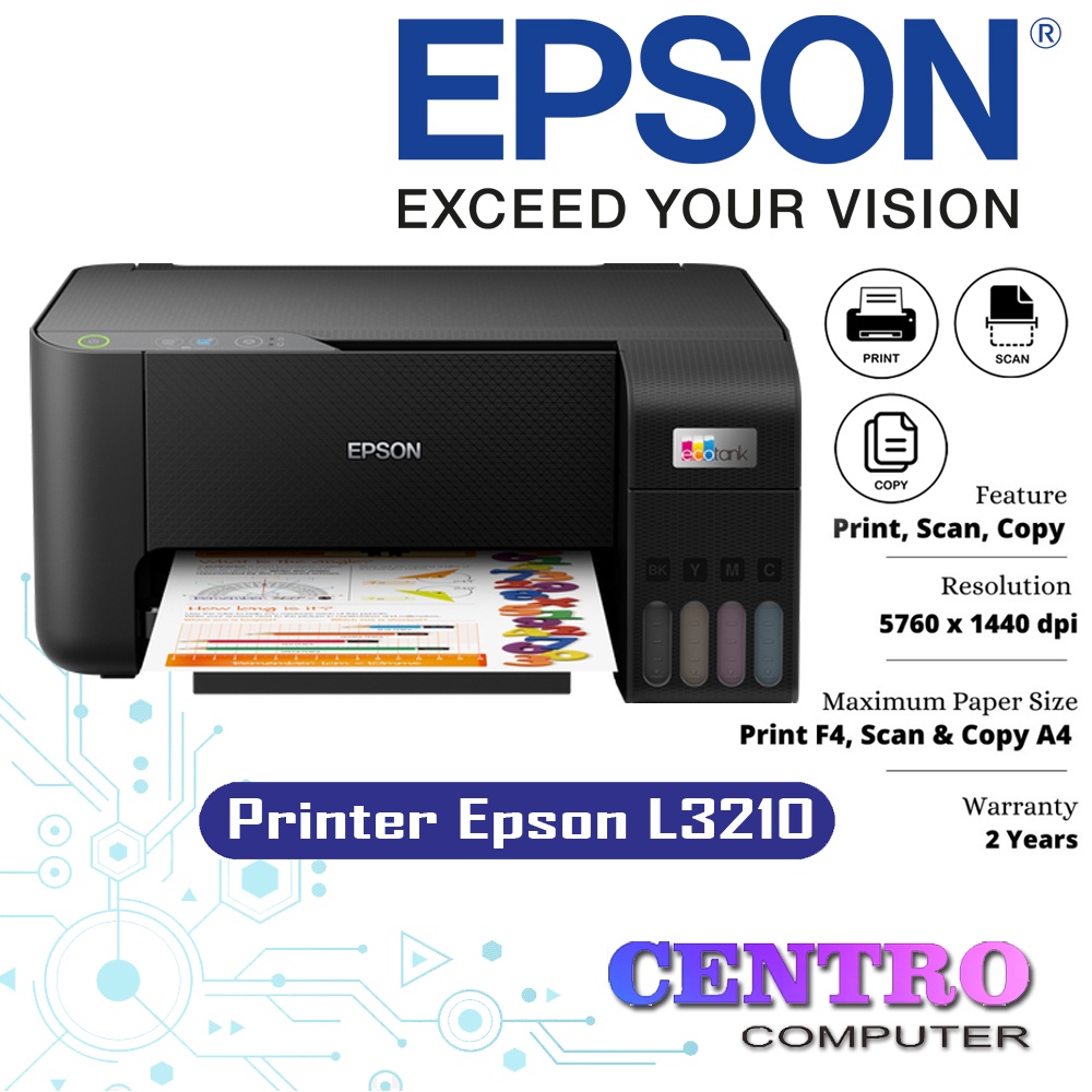 Printer Epson L3210 - Epson L3210 A4 ECOTANK All-in-One Ink Tank