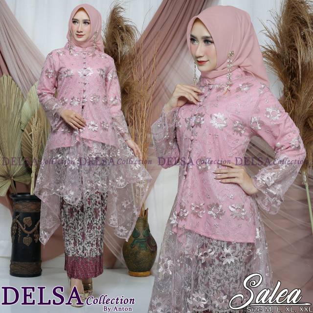 Set kebaya salsa tunic tulle mutiara