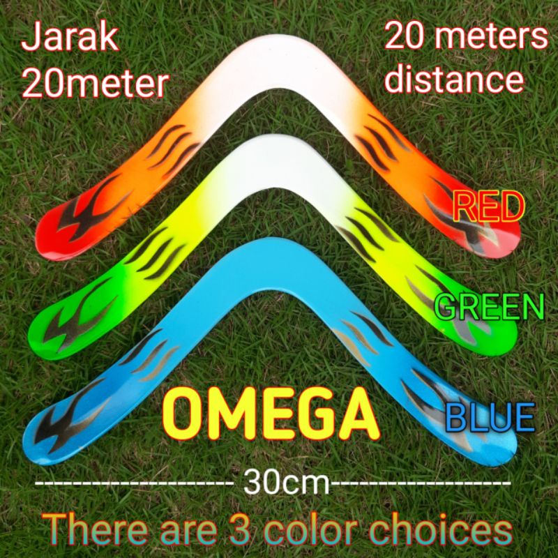 boomerang omega jarak 20 meter