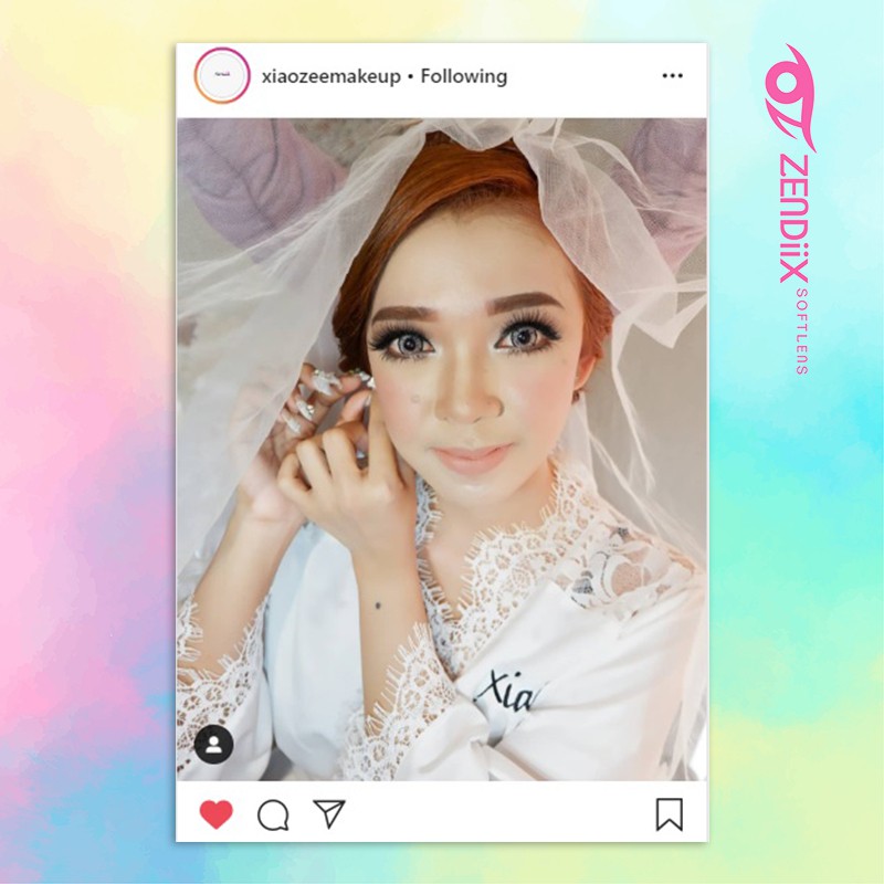 Softlens DOLLY EYE GLAMOUR Warna GREY Normal Beda Minus