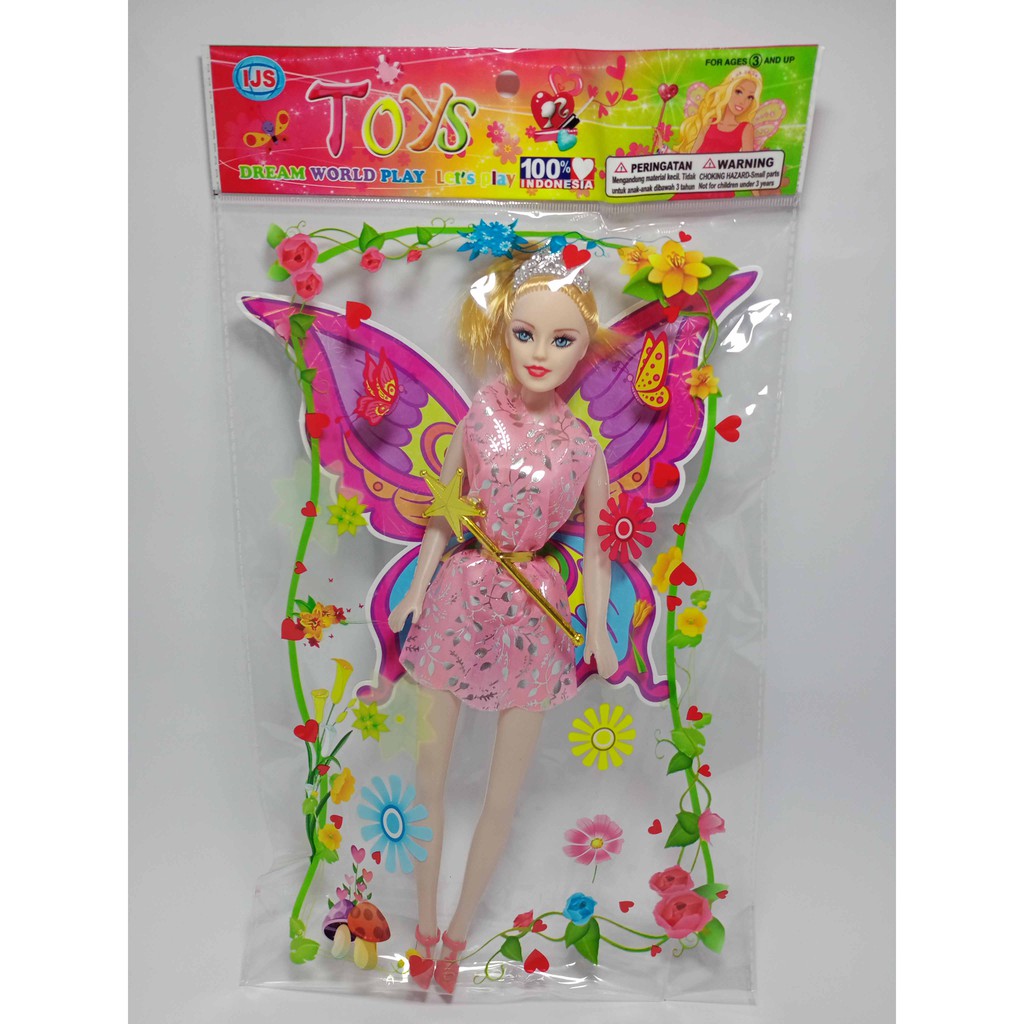 BONEKA BERBIE SAYAP Peri Kupu Kupu Tinkerbel Barbi Cantik