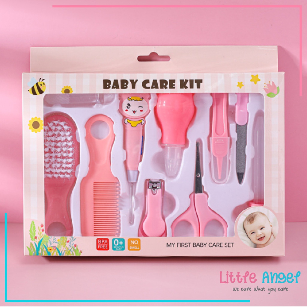 BABY CARE NAIL KIT SET Alat Perawatan Bayi 10in1 Sisir Gunting Bayi Hadiah Lahiran Newborn Gift COD