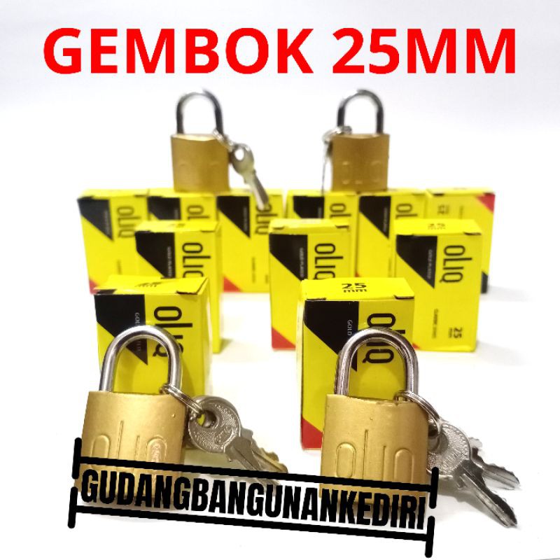 gembok kuning 25mm oliq 25 mm gembok koper kuning