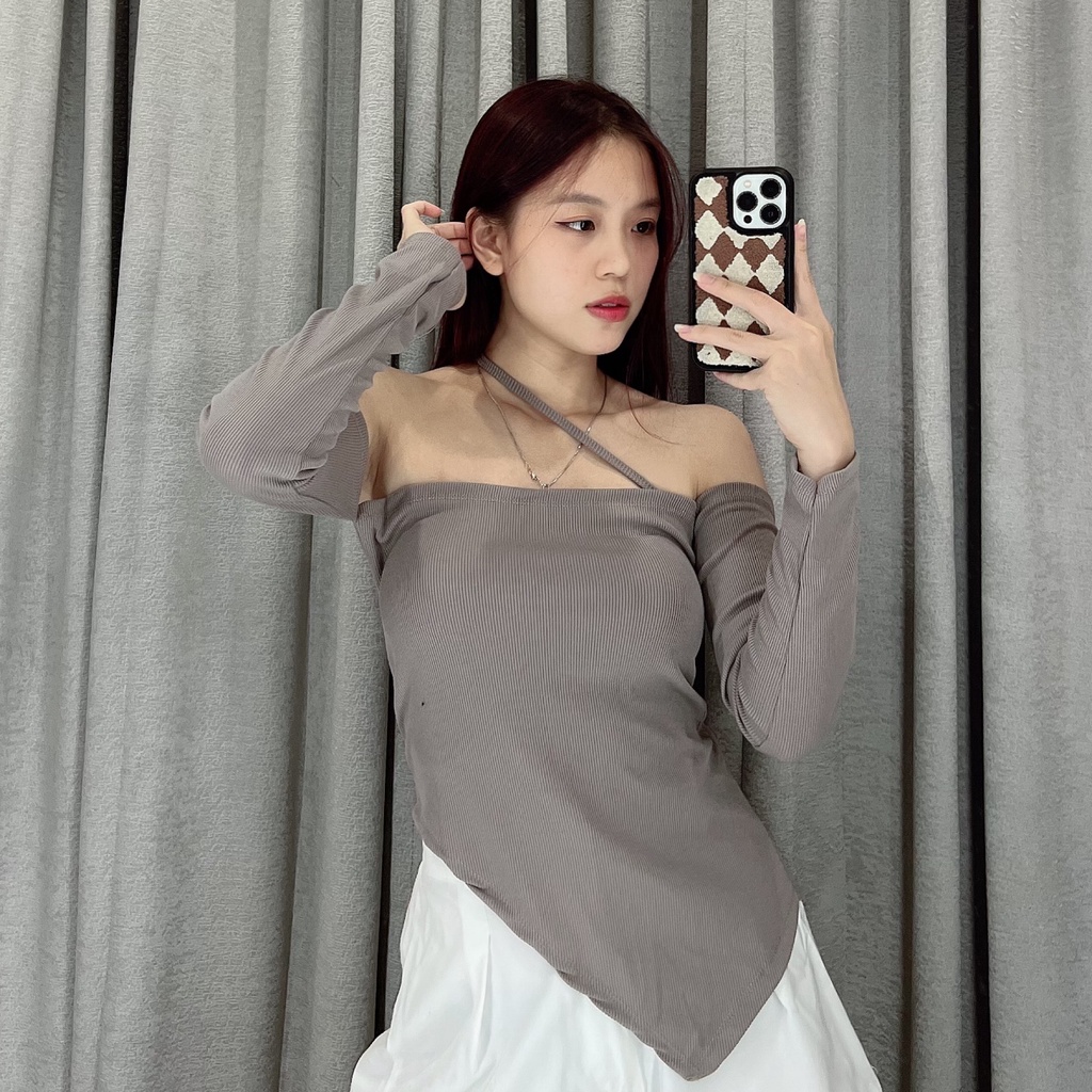 Off shoulder longsleeve silang