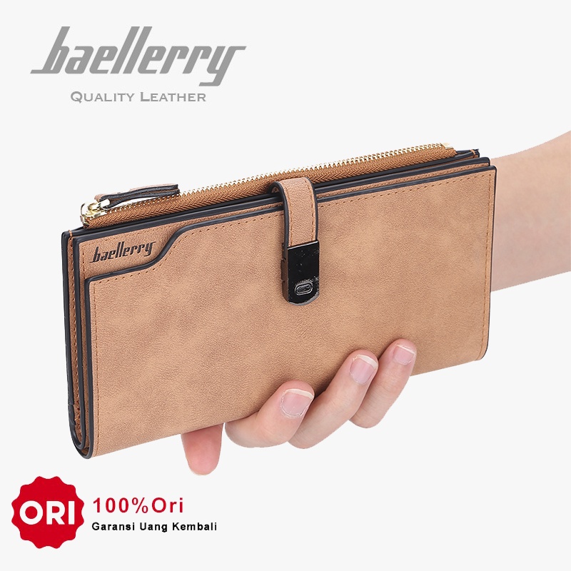 BAELLERRY N2355 Dompet Wanita Panjang Dompet Handphone Bahan Kulit PU Leather WATCHKITE WKOS