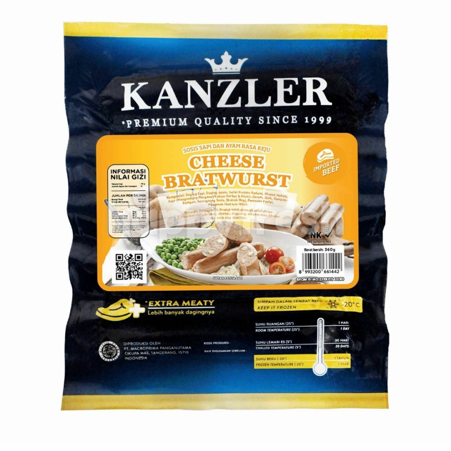 

KANZLER SOSIS SAPI KEJU BRATWURST 360 GR