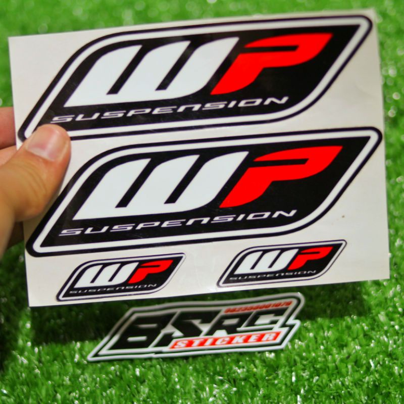 sticker wp shock depan satu set / sticker wp suspension